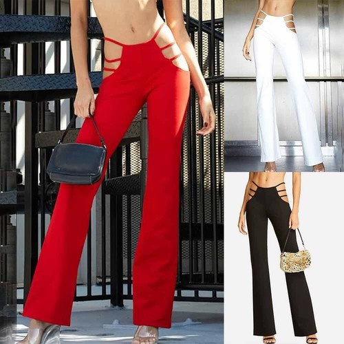 Pantaloni Donna Comodi Festa Tinta Unita Regular Rétro SPORTS Accessori  Estivi | eBay