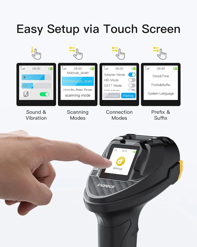 Inateck Bluetooth Barcode Scanner 2D 1D Wireless QR Code CMOS+CCD App SDK - Bild 2 von 4