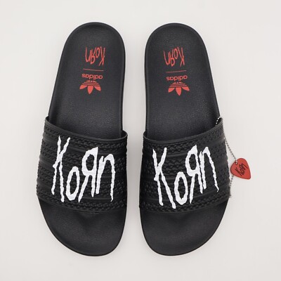 IH3753 Korn adidas Adilette Black Footwear White Better Scarlet