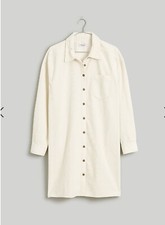 NWT Madewell Womens Mini Shirt Dress XS Corduroy Pockets Button Front Cotton