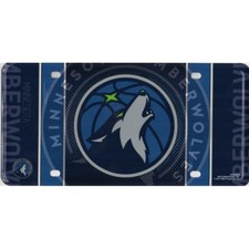 minnesota timberwolves twolves nba basketball logo fan license plate made in usa