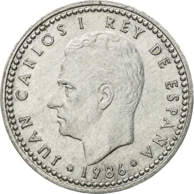 Monnaie, Espagne, Juan Carlos I, Peseta, 1986, TTB, Aluminium, KM:821 - Photo 1/2