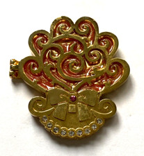 DISNEY PIN BADGE HKDL Silhouette Minnie in Gold Filigree