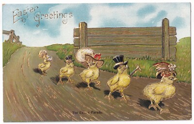 Post Card Easter Greetings The Easter Parade
