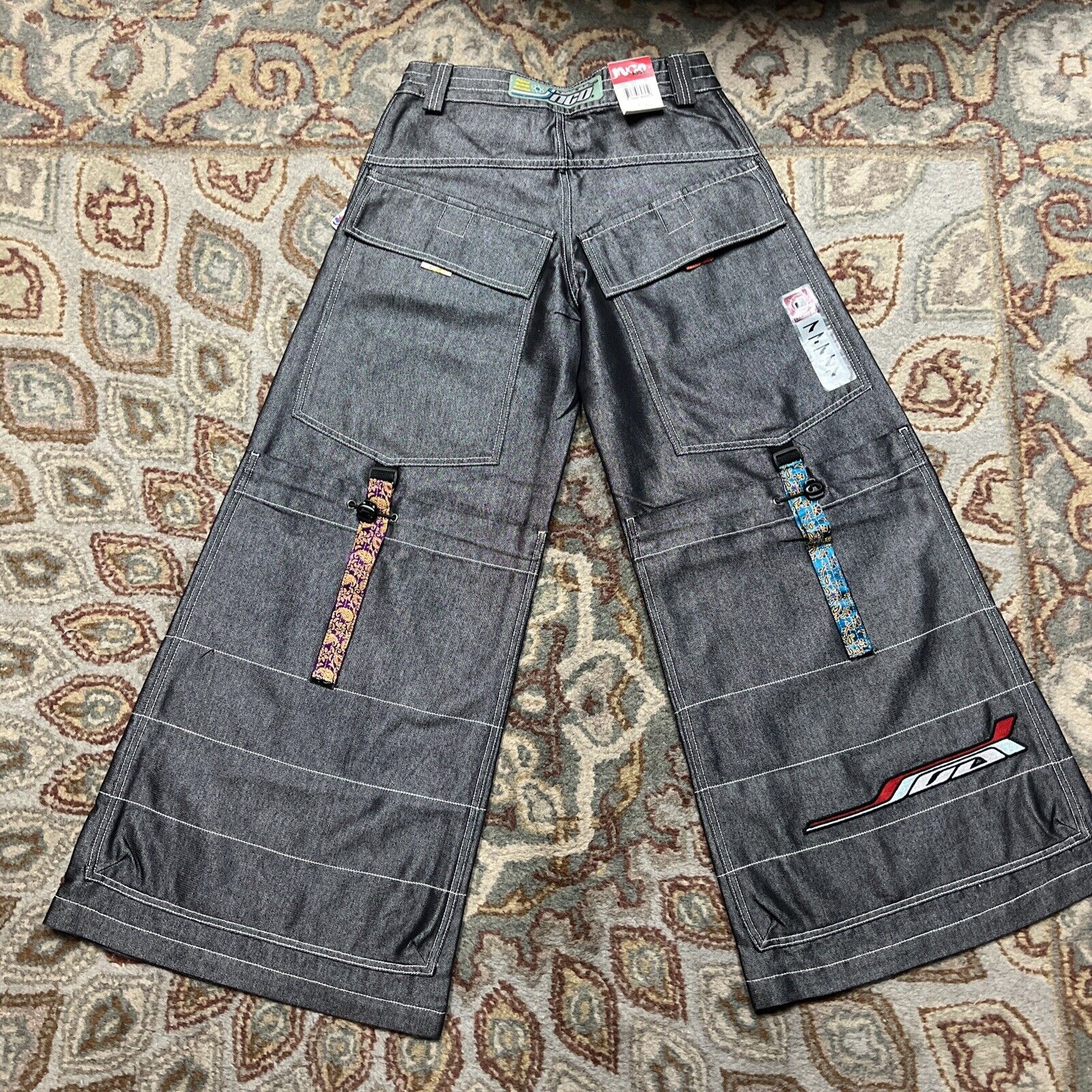 JNCO Vintage Jeans 90s Solid State Leg Rave Pants Rare Goth Bondage 7 | eBay