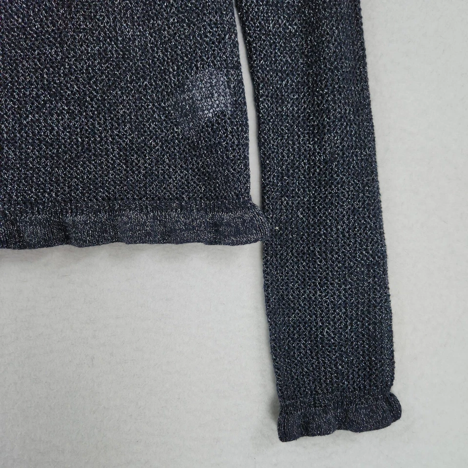 Suéter American Eagle Mujer Medio Azul Plateado Ligero Pullover Transparente NUEVO Foto 3 de 4