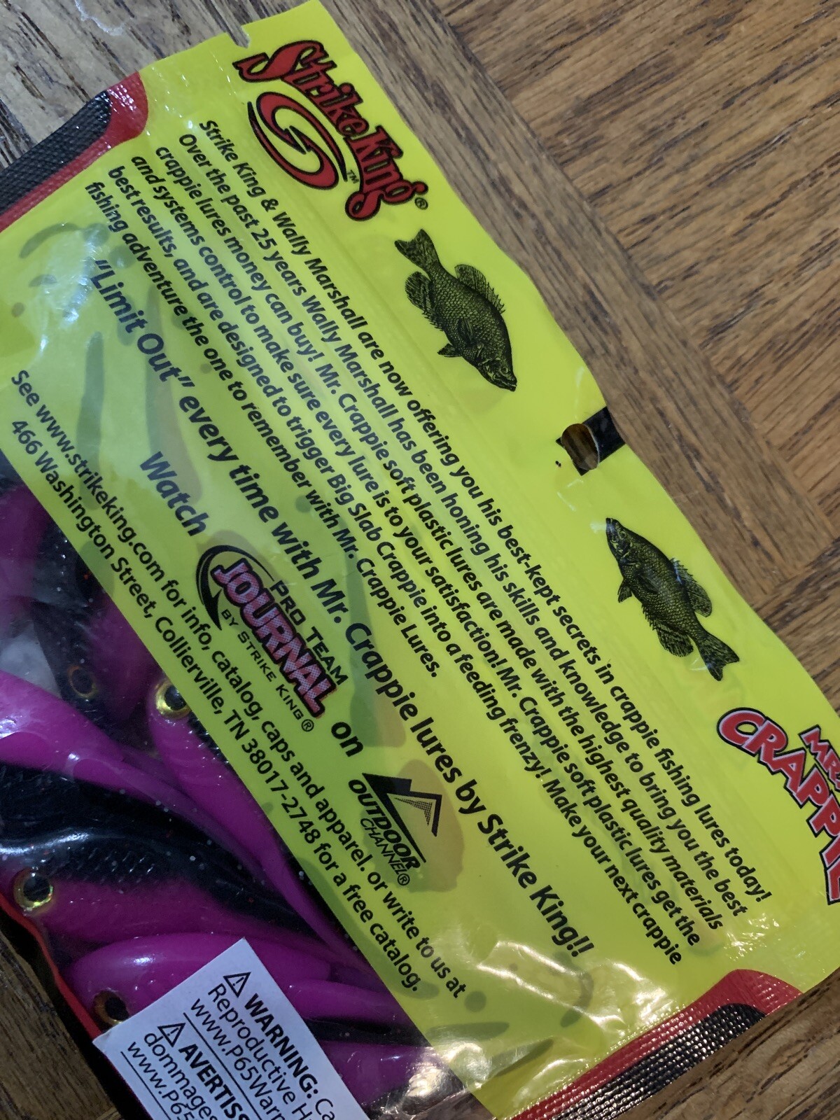 Mr Crappie Strike King Scizzor Shad Body Pink Tuxedo-1pk 10pcs-NEW-SHIP 24HRS - Image 5