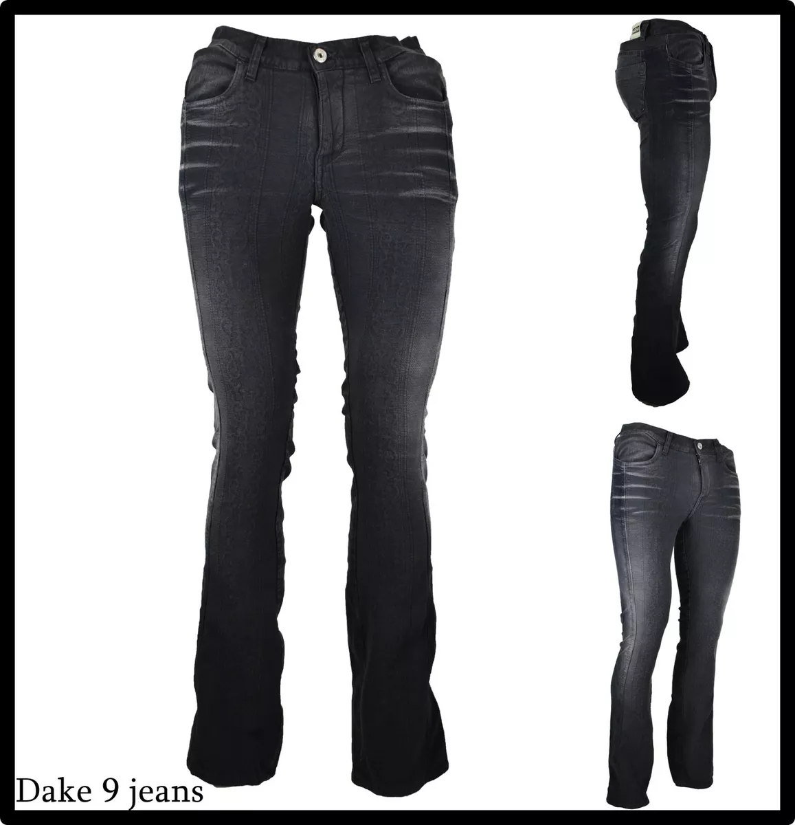 jeans da donna elasticizzati a zampa vita bassa bootcut vintage