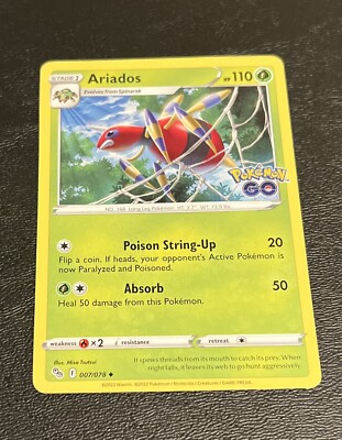 ariados pokemon go card - HeartGold SoulSilver The item may be similar but not exactly the same as the image (e.g Ariados 007/078 NM / M