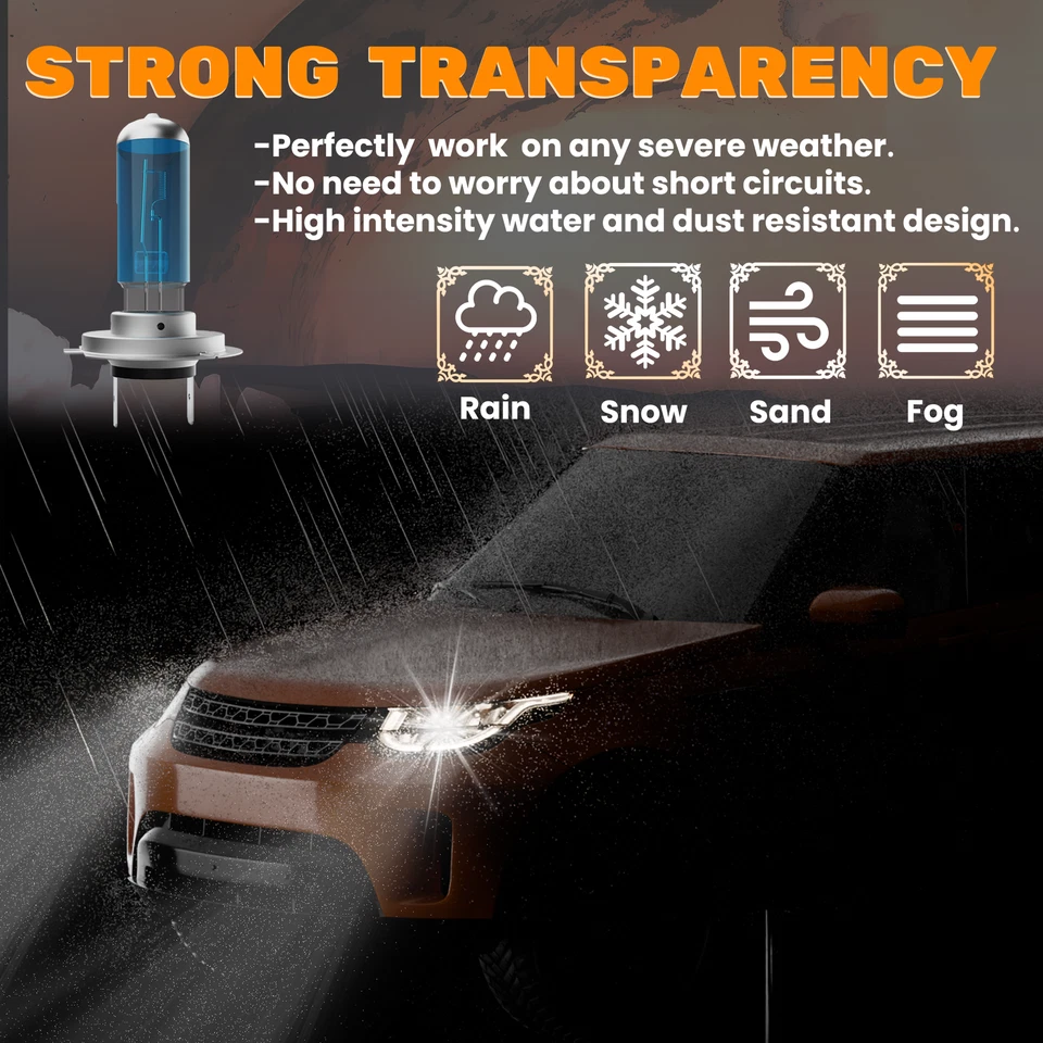 6PCS For Mercedes-Benz E55 AMG 2006 Halogen Headlight Bulbs Kit Warm White 6000k - Image 4 of 4