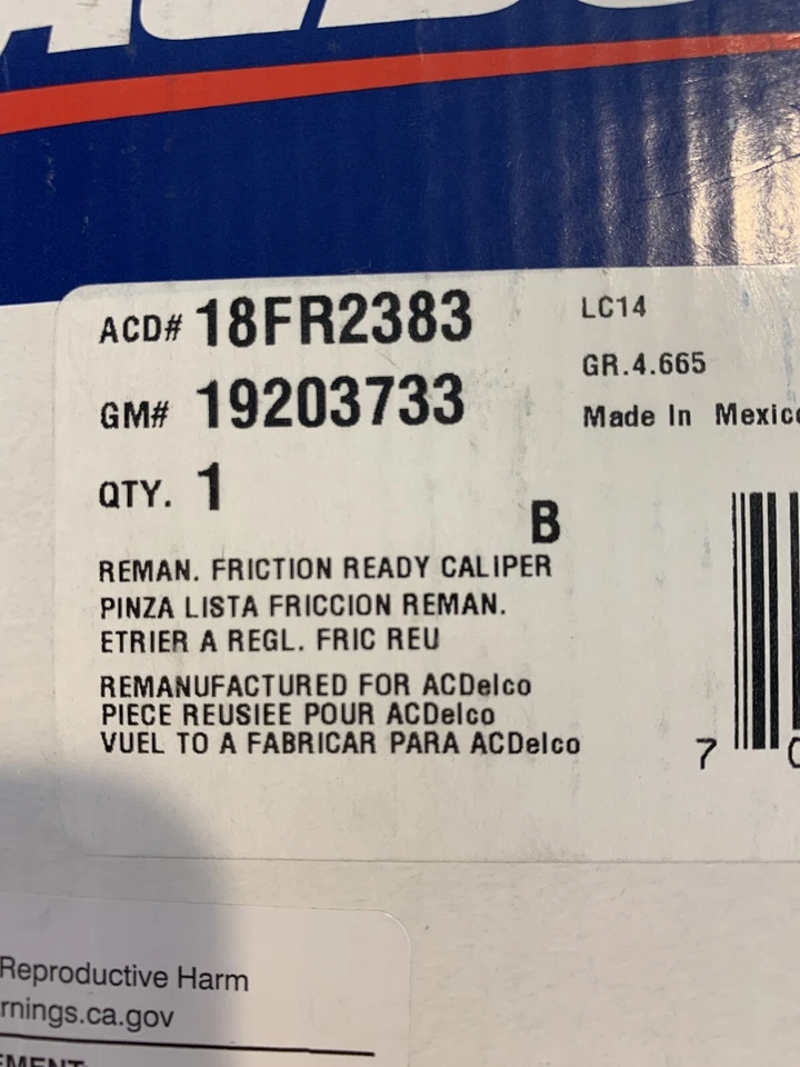 Disc Brake Caliper-Friction Ready Non-Coated Front Right fits 98-02 Honda Accord Foto 4 de 4