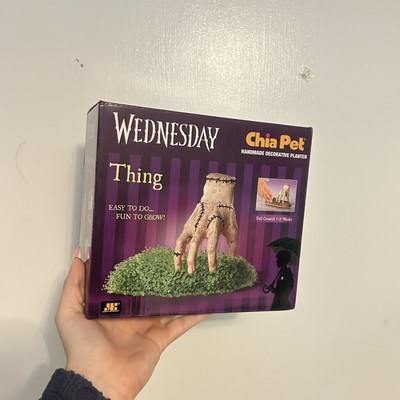 Chia Pet Wednesday Thing Hand Decorative Plant Planter NEW Halloween Decor
