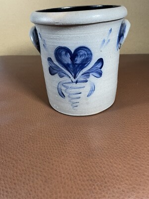 ROWE POTTERY ソルト・ガレイズド陶器製シュガーポット U.S.A.製