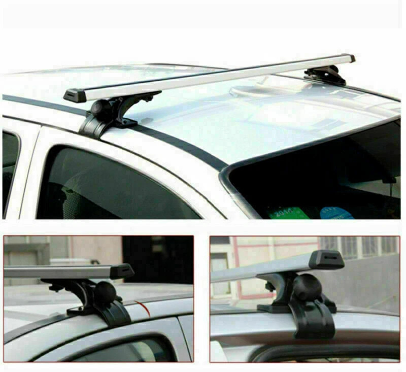 2X 48"Car Top Roof Cross Bar Luggage Cargo Carrier Rack Adjustable＋3 Kinds Clamp Foto 3 de 4