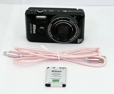 Nikon COOLPIX S6900 Rich Black 16MP S6900BK Digital Camera 12 x from Japan