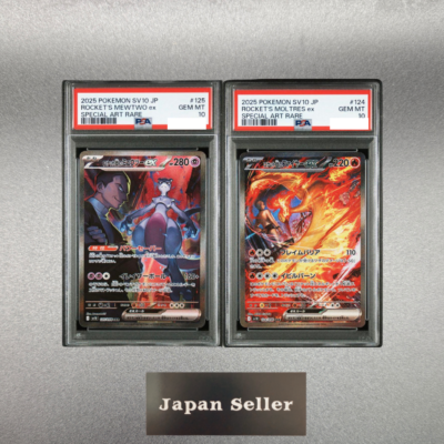 PSA 10 Team Rocket's Moltres Mewtwo SAR Set 124 125/098 The Glory