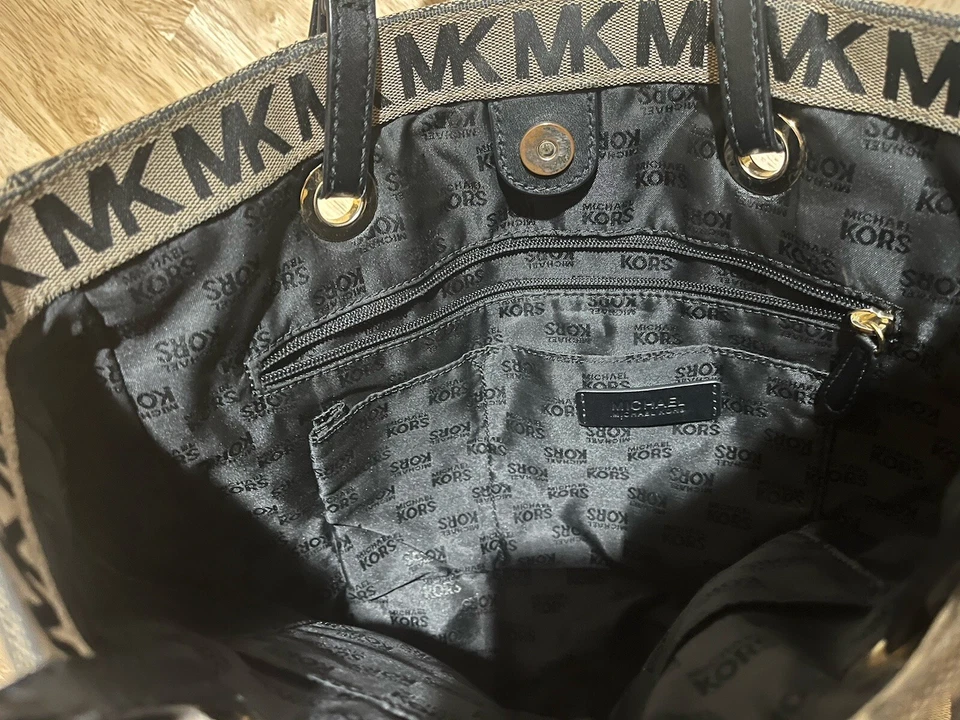 Michael Kors 手提包 托特包 Jet Set Sequin 大号 徽标 MK 钱包 Monogram 签名 — 第 3/4 张图片