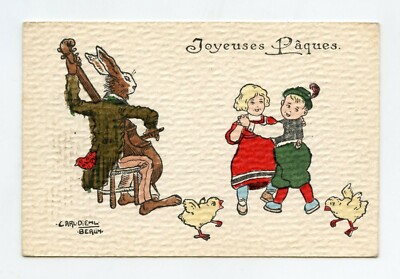  Frohe Ostern. Hase Musiker humanisiert. Frohe Ostern . Hase