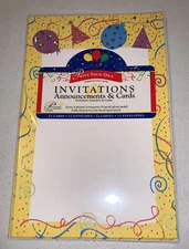 8.5x5.5" Print Your Own Invitations Announcements 12 Cards with Envelopes New