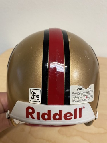 San Francisco SF 49ers Throwback 1996-2008 VSR4 Riddell Football Mini Helmet - Picture 6 of 17