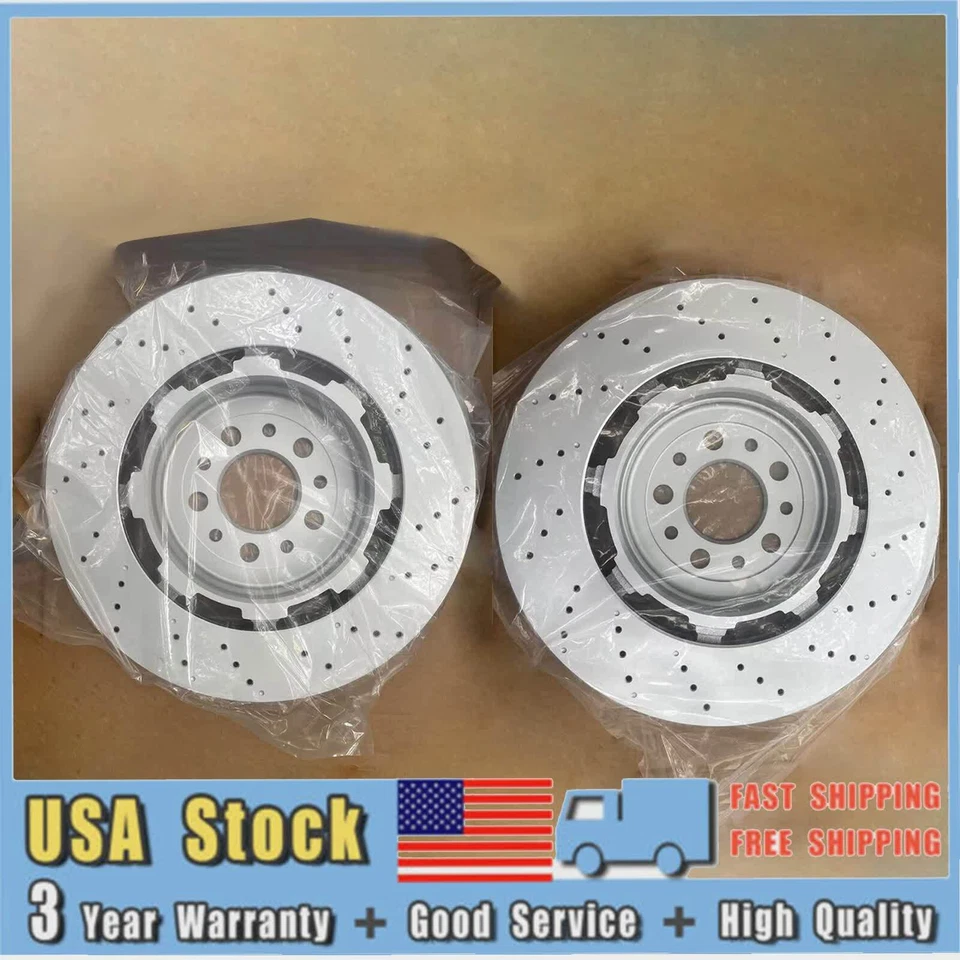 For 2017-2022 Alfa Romeo Giulia Stelvio Quadrifoglio Rear brake rotors New - Image 2 of 4