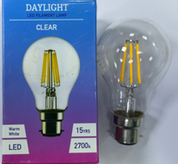 1X 6W Dimmbar Klar Led Filament Gls Bc B22 Bajonett Kappe GlüHbirne 2700K Lampe