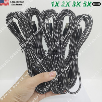1-5Pack 10ft USB C/Type C Fast Charger Cable Charging Cord For Samsung S8 S9 S10