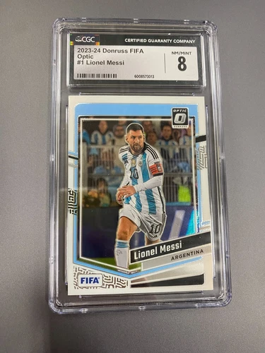 LIONEL MESSI 2023-24 DONRUSS #1 OPTIC CGC 8