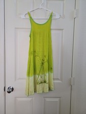 Green Ombre Tie Dye Swim Cover-up Dress, Size Small