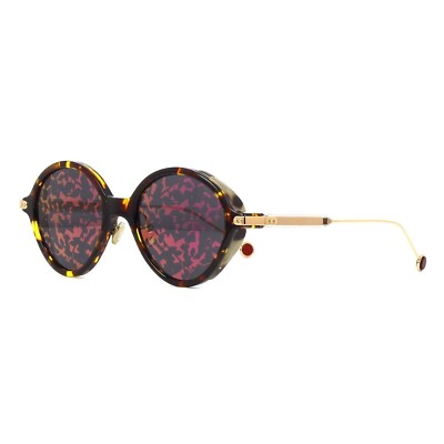 CHRISTIAN DIOR PINK LEAF PRINT MIRROR FOLIAGE / UMBRAGE ROUND SUNGLASSES ? CHRISTIAN DIOR UMBRAGE Mirrored Foliage Round Sunglasses  main image 3