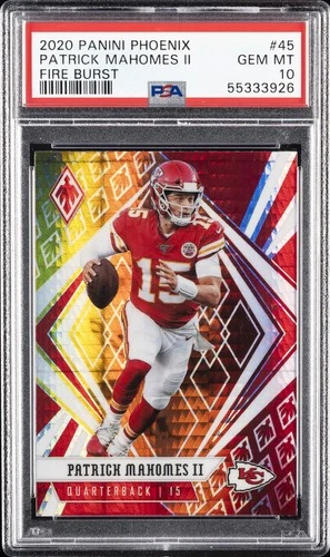 2020 PANINI PHOENIX FIRE BURST #45 PATRICK MAHOMES II PSA 10