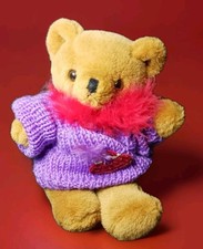 10" Plush Teddy Bear Red Hat Society Purple Red