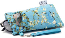 Double Glasses Case Soft Eyeglass Case For Women Men Squeeze Top Sunglasses Case