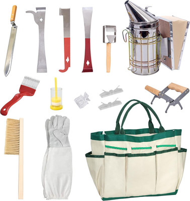 14 Pcs Beekeeping Tools Starter Kit, Bee Keeping Supplies-All Bee Hive Tools Kit
