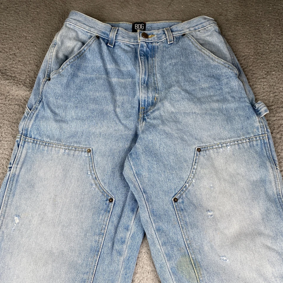 BDG Double Knee Carpenter Jeans Mens 30x30 Blue Denim - Image 2 of 4