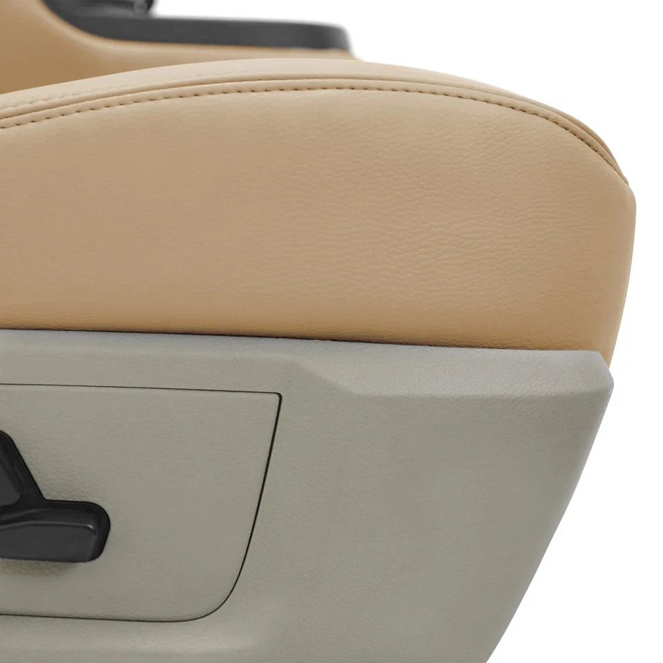 For Cadillac Escalade ESV 15-20 Genuine Leather 1st Row Beige Custom Seat Covers Foto 3 de 4