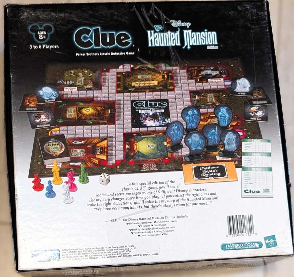 Disney CLUE Haunted Mansion Board Game 2004 Parker Bros. Complete excellent cond - Image 2 of 4