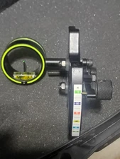 HHA Optimizer Lite 1-Pin Fixed Pin Sight Black Green Adjustable Fiber Optic