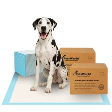 PETSWORLD Giant Dog Potty Pads, Odor-Eliminating, 36" x 36" 300 Count