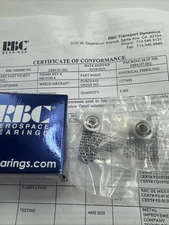 (2) RBC Bearings MS14103-4 Spherical Self-align 1/4” id 5/8” od Military USA