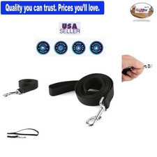 Nylon Dog Leash 4-6 Ft Wide 3/4 Inch Training Leash for Small Medium Dogs Black