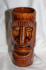 Kahiki Supper Club Columbus Ohio Tiki Mug No. 1 Brown Ceramic Tumbler Cup 6.5"