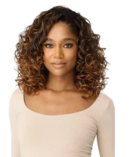 Outer Quick Weave Synthetic Tania S1B/30, 16”, NIB Half Wig Self Styled In 1 Min