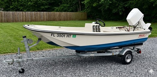 1978 BOSTON WHALER 13 SPORT CTR CONSOLE 70HP JOHNSON! REINFORCED TRANSOM, 30 GAL