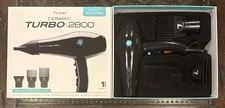 TYCHE Ceramic Turbo 2800 Hair Dryer: Includes 1 Nozzle 1 Pik (1 Pik Missing) EUC