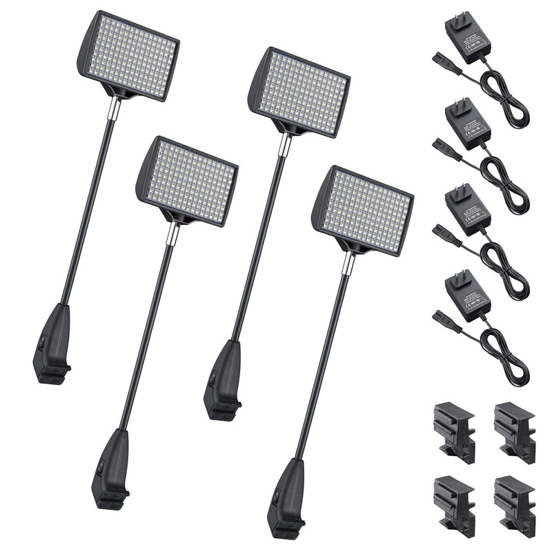 12W LED Trade Show Light 6500K Popup Booth Exhibit Back Drop Lighting 4 Pack