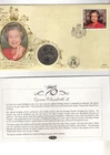 1996 JERSEY - QUEEN'S 70th BIRTHDAY - BENHAM SILK COIN FDC FROM COLLECTION C22