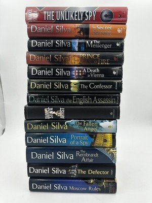Lot of 13 Daniel Silva Hardcover Books- Gabriel Allon #1-12 + Unlikely Spy 