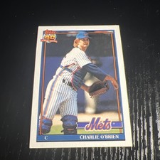 CHARLIE O'BRIEN NEW YORK METS 1991 TOPPS 