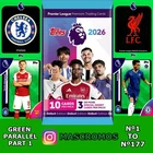 TOPPS PREMIER LEAGUE 2025/2026 GREEN PARALLEL PART 1 Nº1 - Nº177